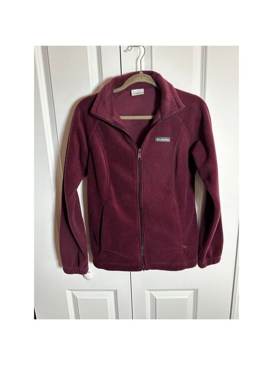 Columbia Jackets & Blazers - Columbia Maroon Full-Zip Fleece Jacket M